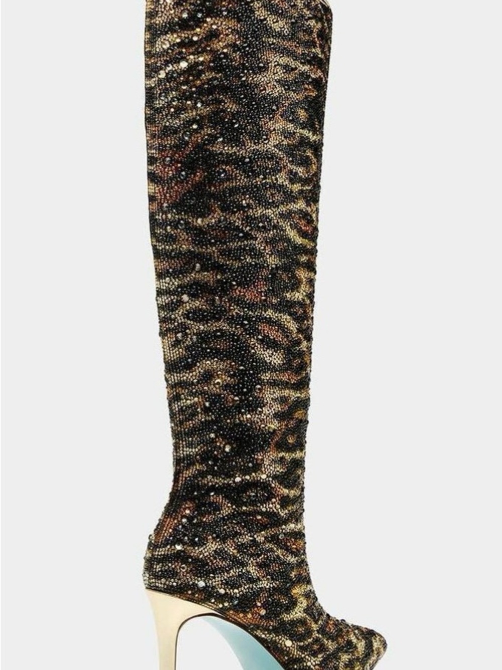 🔥New in Box - Betsey Johnson Leopard Sparkle Lolah Boot - Size 7. - Picture 6 of 7
